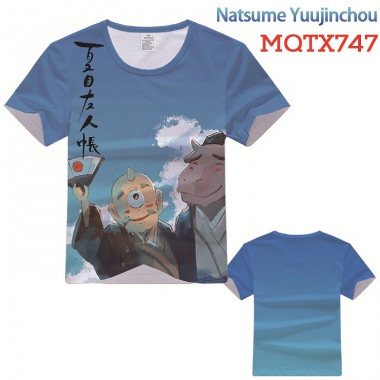 Natsume_Yuujintyou Full color printed short sleeve t-shirt 10 sizes from XXS to XXXXXL MQTX747