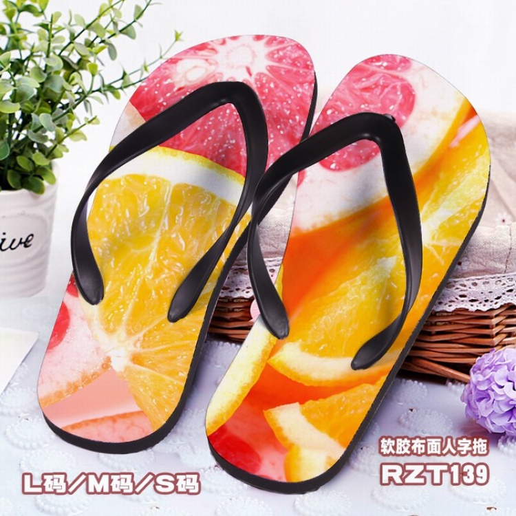 Orange fruit Soft glue Cloth surface Flip-flops S.M.L RZT139