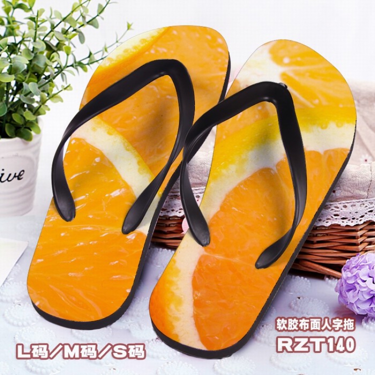Orange fruit Soft glue Cloth surface Flip-flops S.M.L RZT140