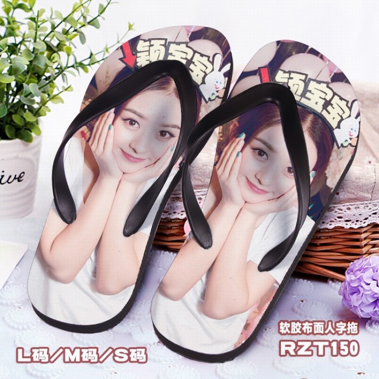 Zhao Liying Soft glue Cloth surface Flip-flops S.M.L RZT150
