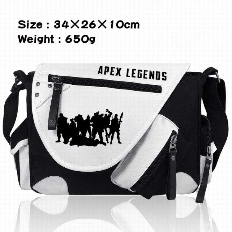 Apex Legends Thick PU leather canvas color matching bag Style G