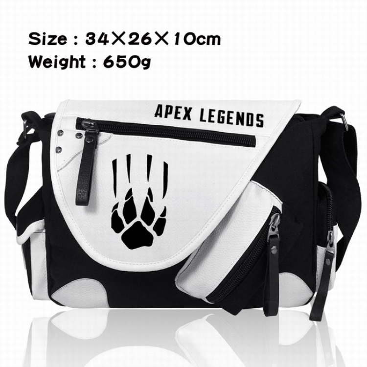 Apex Legends Thick PU leather canvas color matching bag Style F