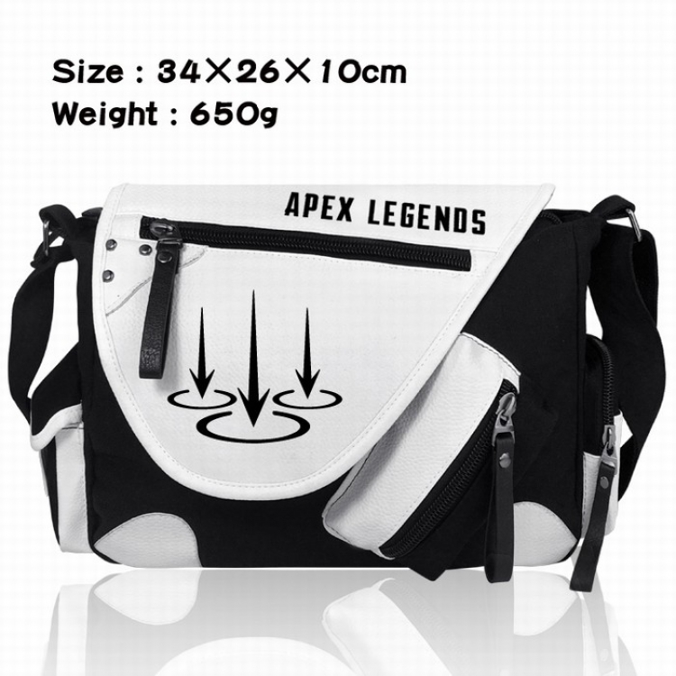 Apex Legends Thick PU leather canvas color matching bag Style E