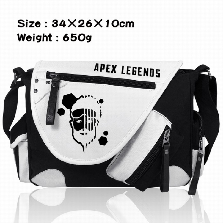 Apex Legends Thick PU leather canvas color matching bag Style D