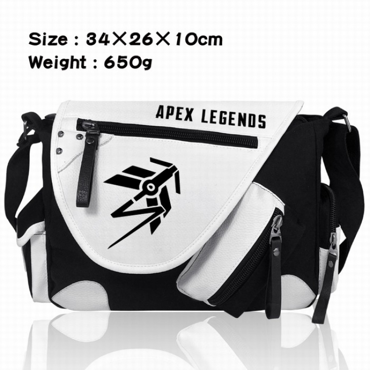 Apex Legends Thick PU leather canvas color matching bag Style C