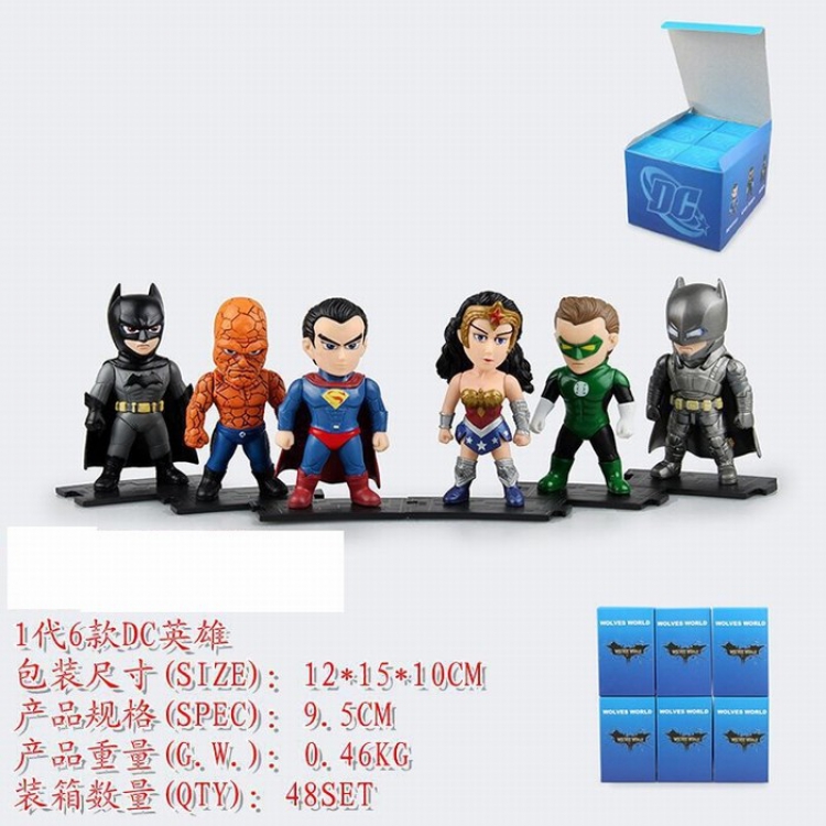 DC Justice League Heroes a set of 6 Boxed Figure Decoration 9.5CM
