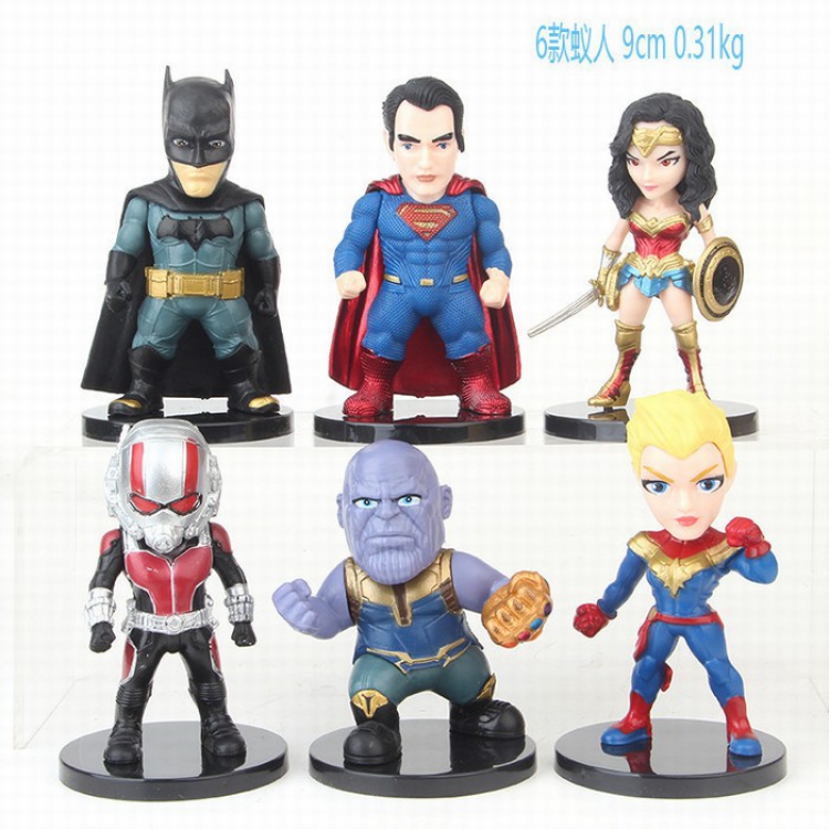The Avengers a set of 6 Bagged Figure Decoration Style C
