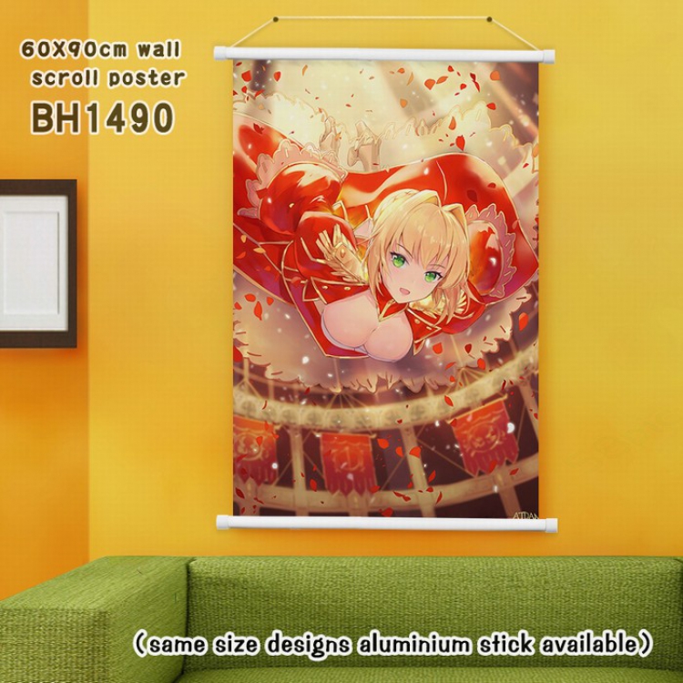 Fate Grand Order White Plastic rod Cloth painting Wall Scroll 40X60CM BH-1490