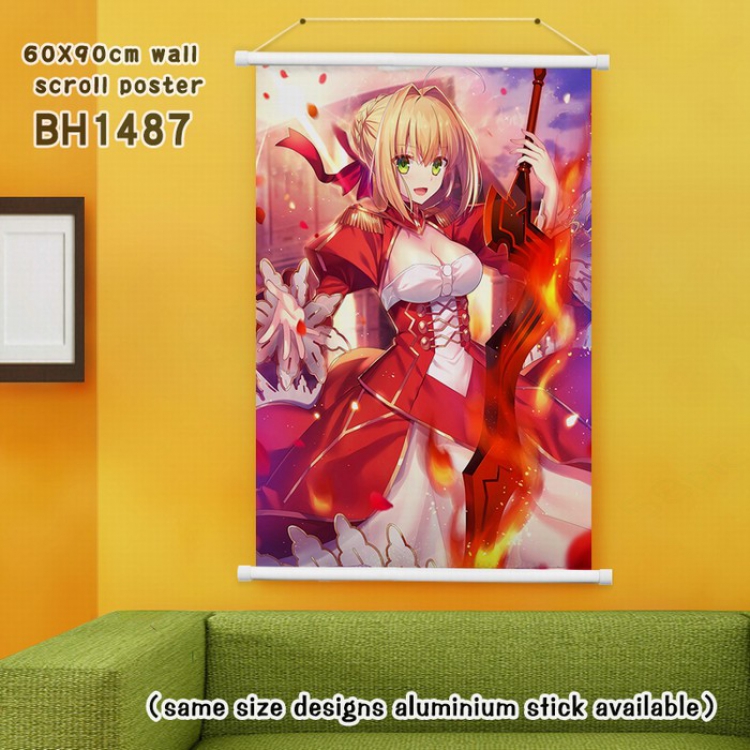 Fate Grand Order White Plastic rod Cloth painting Wall Scroll 40X60CM BH-1487
