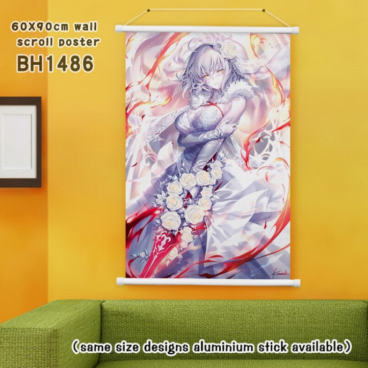 Fate Grand Order White Plastic rod Cloth painting Wall Scroll 40X60CM BH-1486