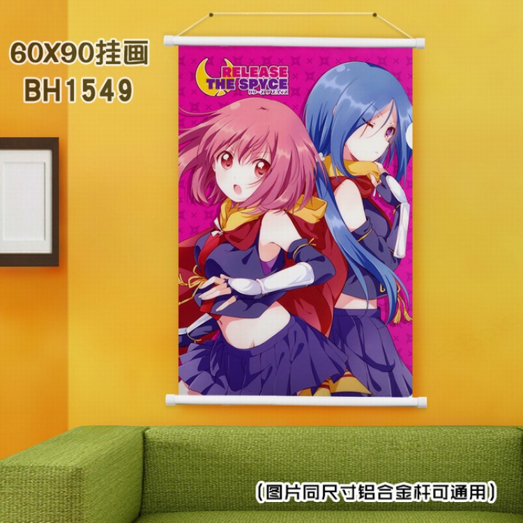RELEASE THE SPYCE White Plastic rod Cloth painting Wall Scroll 40X60CM BH-1549