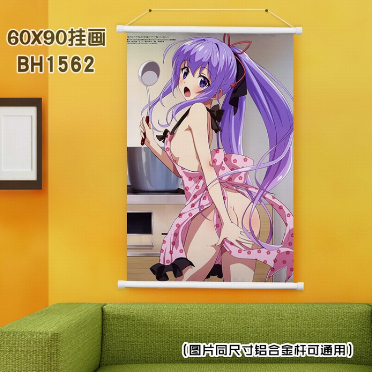 Anime White Plastic rod Cloth painting Wall Scroll 40X60CM BH-1562