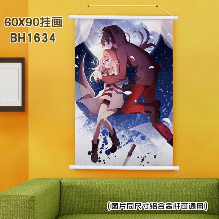 Angels of Death White Plastic rod Cloth painting Wall Scroll 40X60CM BH-1634