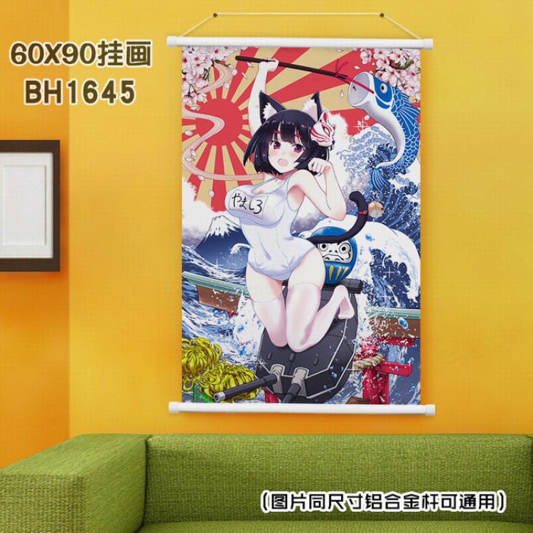 Azur Lane White Plastic rod Cloth painting Wall Scroll 40X60CM BH-1645