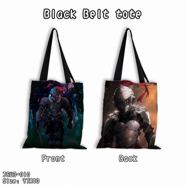Goblin Slayer Black shoulder bag shopping bags Satchel 37X40CM JGWD-010