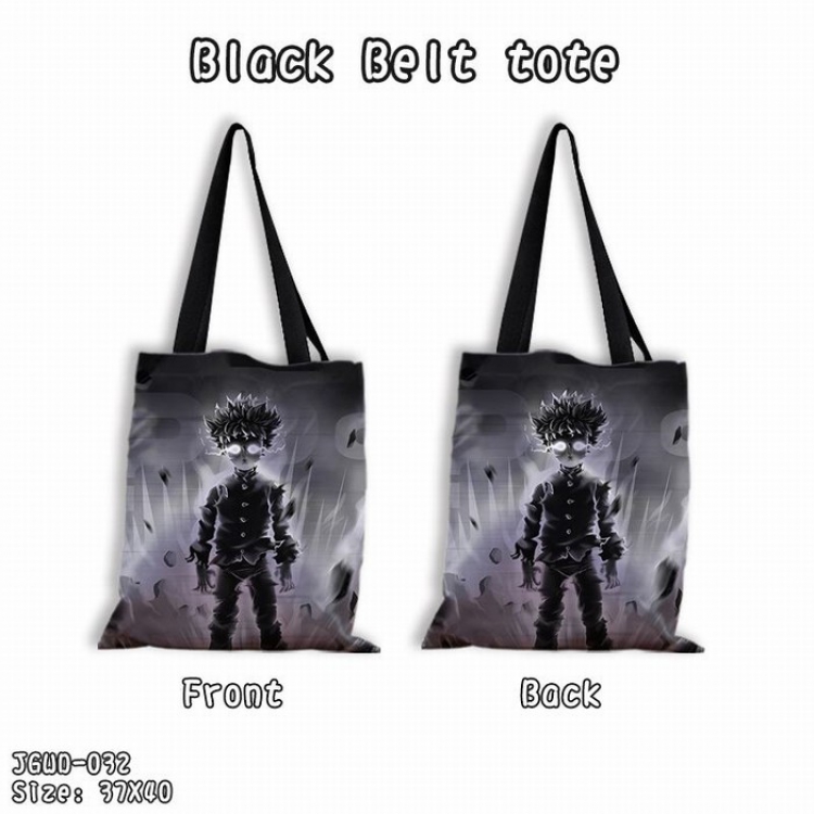 Mob Psycho 100 Black shoulder bag shopping bags Satchel 37X40CM JGWD-032