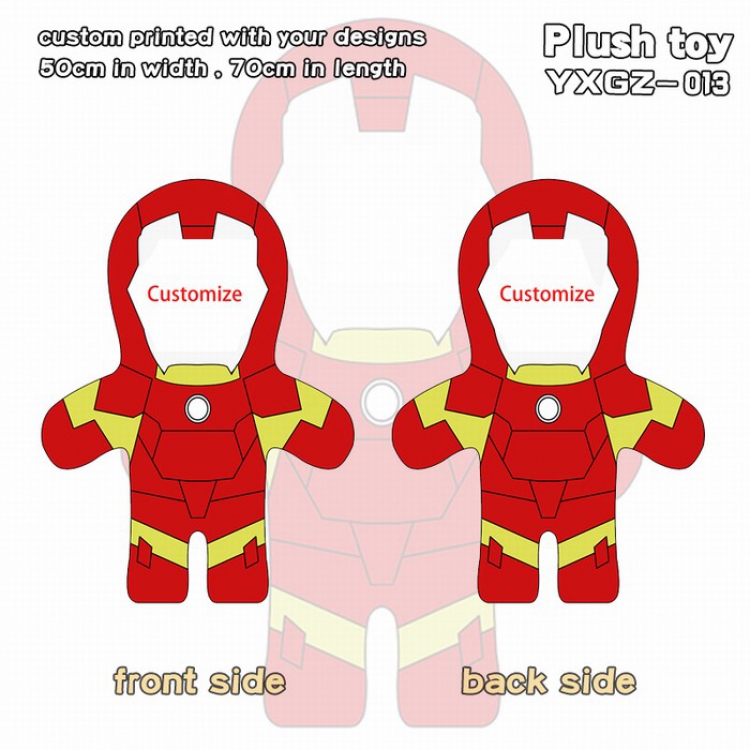 Iron Man Cartoon Customized fine plush shaped Doll toy YXGZ013