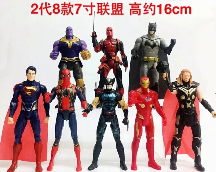 The Avengers a set of 8 Bagged Figure Decoration 16CM