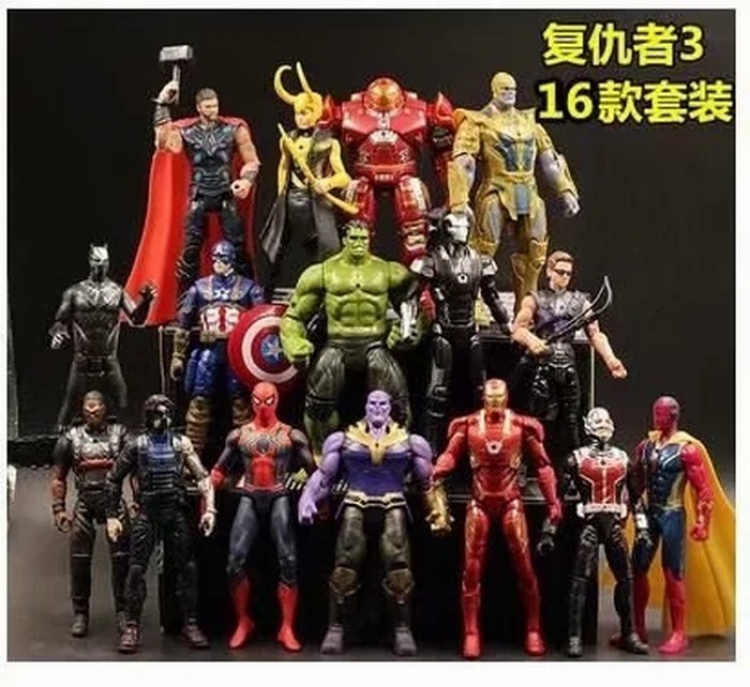 The Avengers a set of 16 Bagged Figure Decoration 16CM