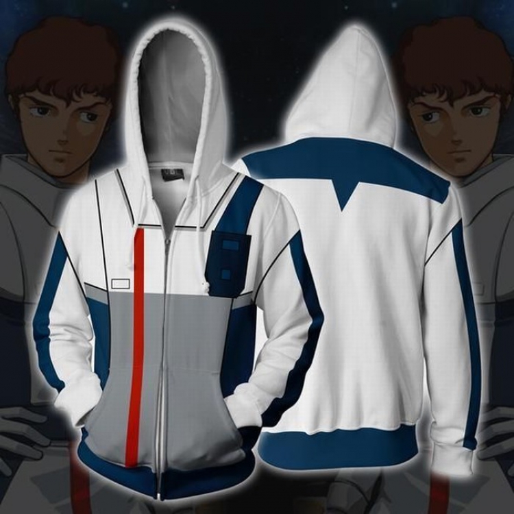 Gundam Sports zipper long sleeve jacket hip hop sweater Hoodie M-L-XL-XXL-XXXL price for 2 pcs preorder 3 days