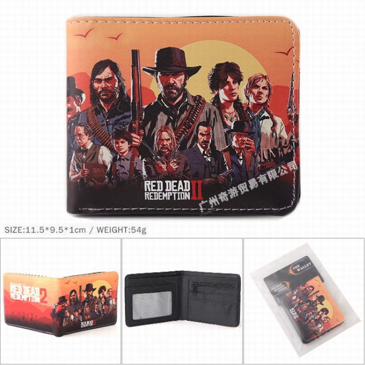 A Fistful Of Dollars Full color Twill two-fold short wallet Purse 11.5X9.5X1CM 54G Style C