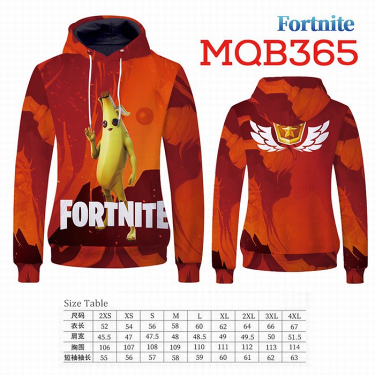Fortnite Full Color Long sleeve Patch pocket Sweatshirt Hoodie 9 sizes from XXS to XXXXL MQB365