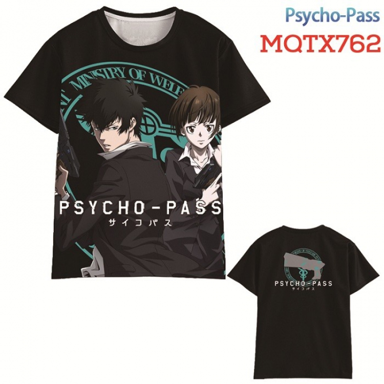 Psycho-Pass Full color printed short sleeve t-shirt 10 sizes from XXS to XXXXXL MQTX762