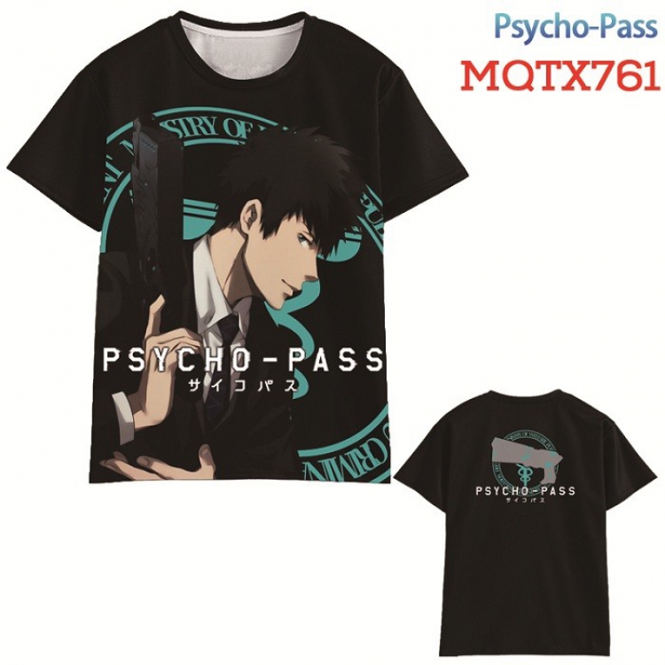 Psycho-Pass Full color printed short sleeve t-shirt 10 sizes from XXS to XXXXXL MQTX761