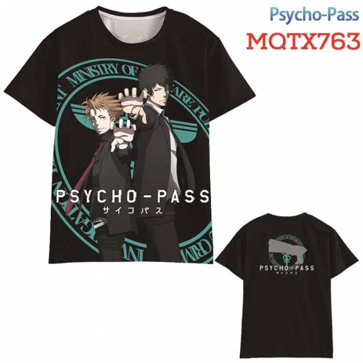 Psycho-Pass Full color printed short sleeve t-shirt 10 sizes from XXS to XXXXXL MQTX763