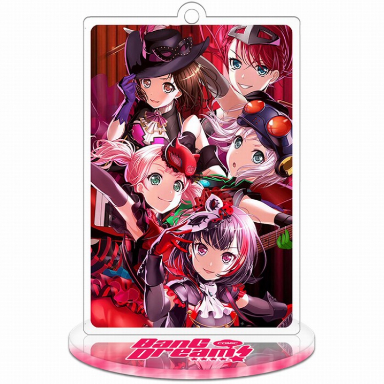 BanG Dream！ Afterglow Rectangular Small Standing Plates acrylic keychain pendant 9-10CM Style G