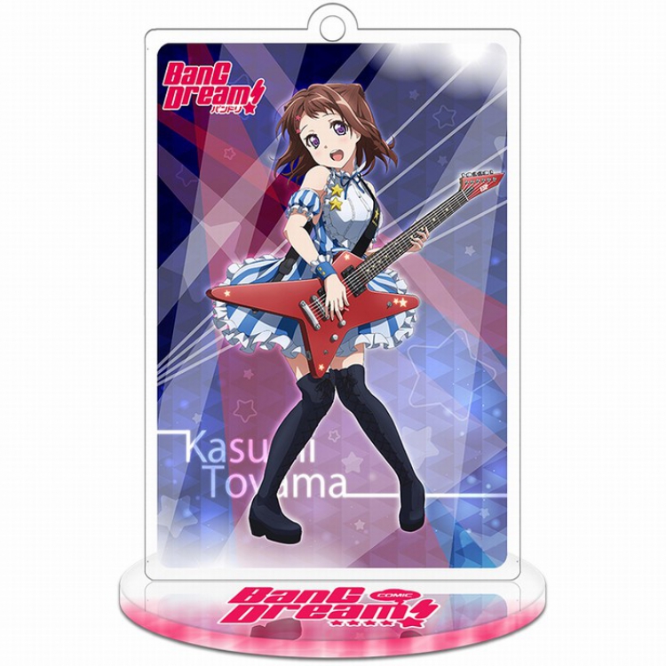 BanG Dream！Poppin Party Rectangular Small Standing Plates acrylic keychain pendant 9-10CM Style G