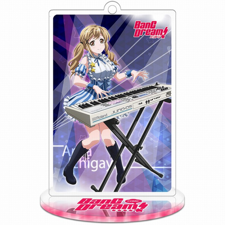 BanG Dream！Poppin Party Rectangular Small Standing Plates acrylic keychain pendant 9-10CM Style F