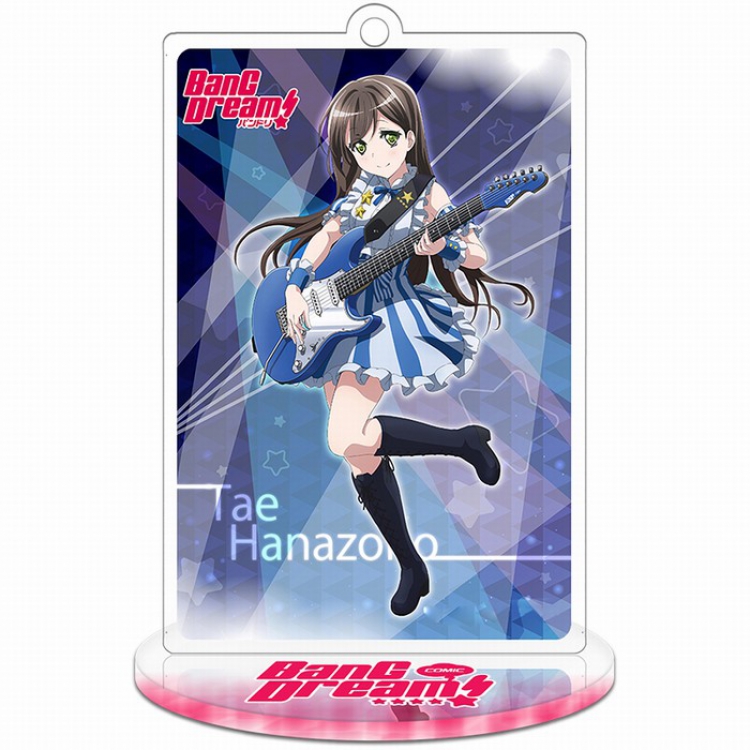BanG Dream！Poppin Party Rectangular Small Standing Plates acrylic keychain pendant 9-10CM Style C