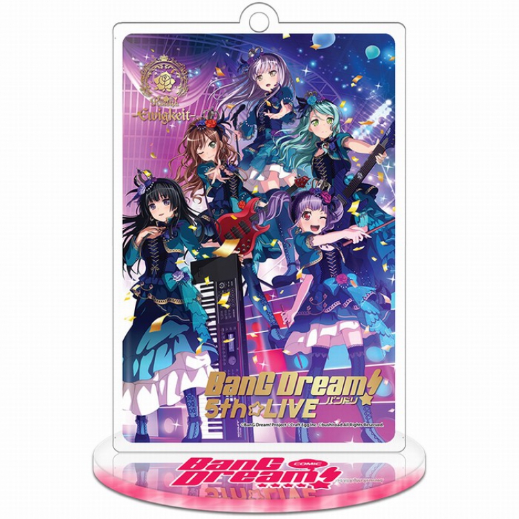 BanG Dream！roselia Rectangular Small Standing Plates acrylic keychain pendant 9-10CM Style A