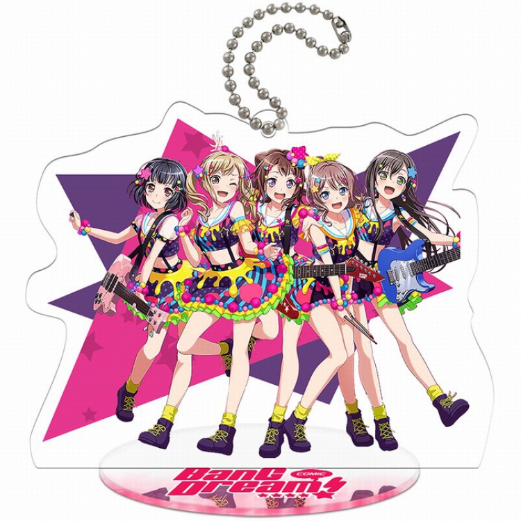 T-BanG Dream-Poppin Party Acrylic Standing Plates Keychain pendant 9-10CM Style C