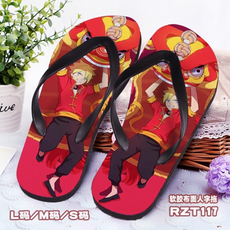 Naruto Soft glue Cloth surface Flip-flops slipper S.M.L RZT117
