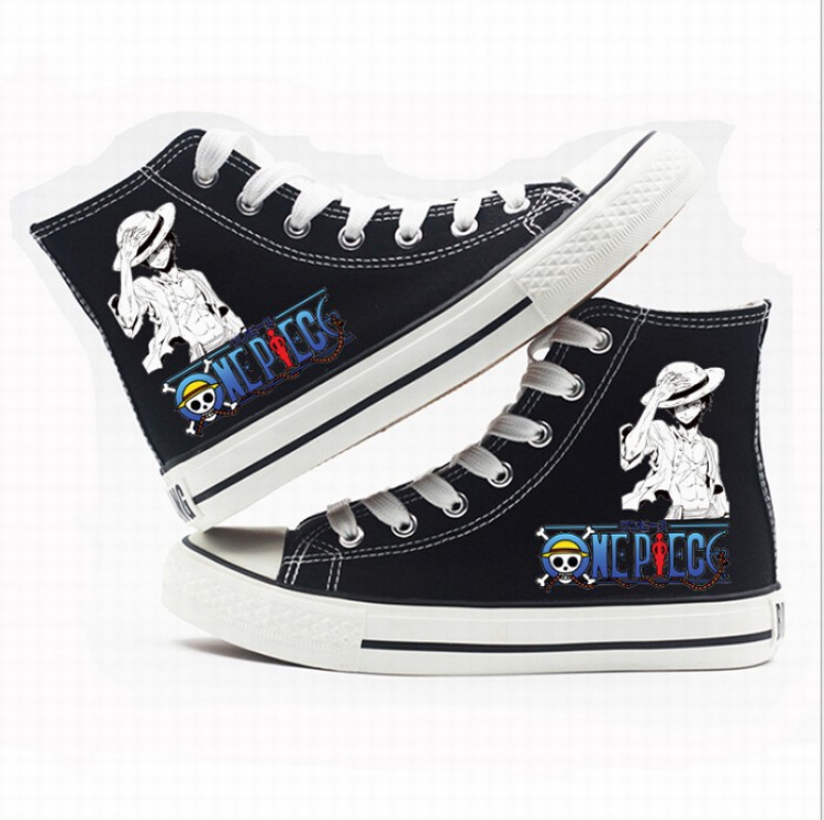 One Piece High-top canvas shoes printed shoes A total of 10 yards 35-44 Style H