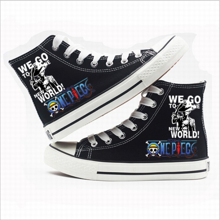One Piece High-top canvas shoes printed shoes A total of 10 yards 35-44 Style S