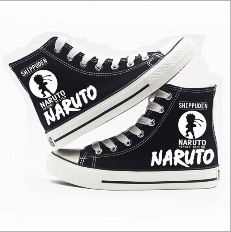 Naruto High-top canvas shoes printed shoes A total of 10 yards 35-44 Style 2