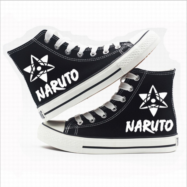 Naruto High-top canvas shoes printed shoes A total of 10 yards 35-44 Style 3