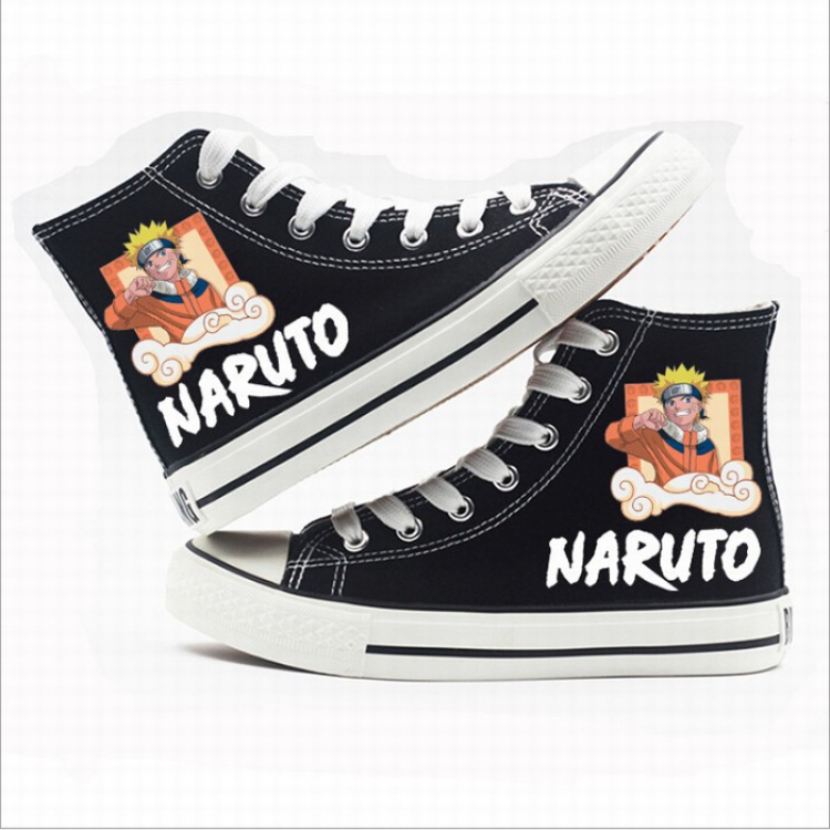Naruto High-top canvas shoes printed shoes A total of 10 yards 35-44 Style A