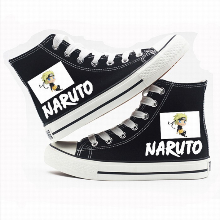 Naruto High-top canvas shoes printed shoes A total of 10 yards 35-44 Style B