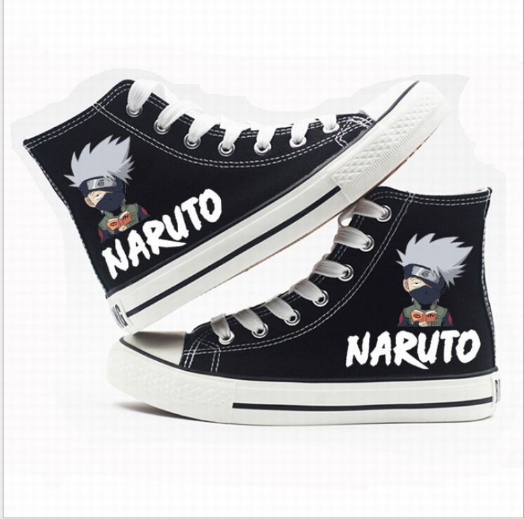 Naruto High-top canvas shoes printed shoes A total of 10 yards 35-44 Style C