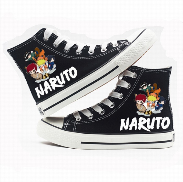 Naruto High-top canvas shoes printed shoes A total of 10 yards 35-44 Style F