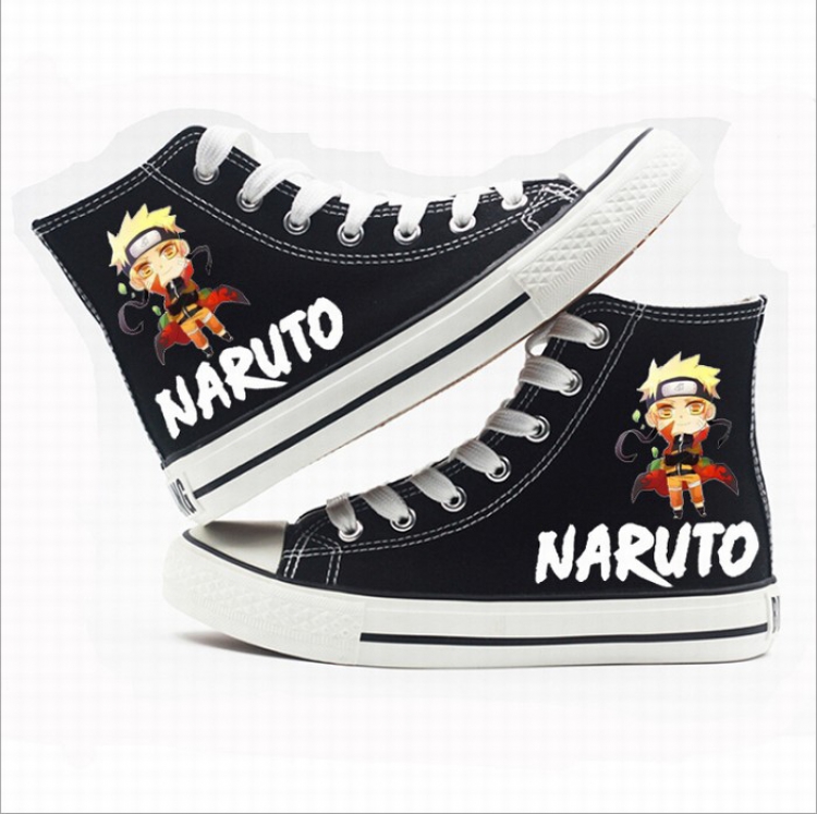 Naruto High-top canvas shoes printed shoes A total of 10 yards 35-44 Style E
