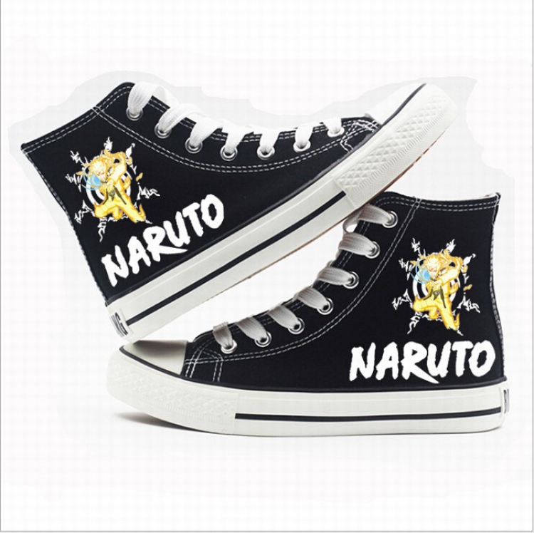 Naruto High-top canvas shoes printed shoes A total of 10 yards 35-44 Style I