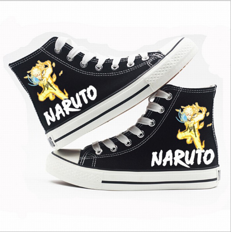 Naruto High-top canvas shoes printed shoes A total of 10 yards 35-44 Style H