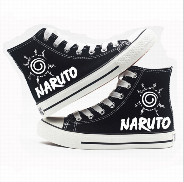 Naruto High-top canvas shoes printed shoes A total of 10 yards 35-44 Style P