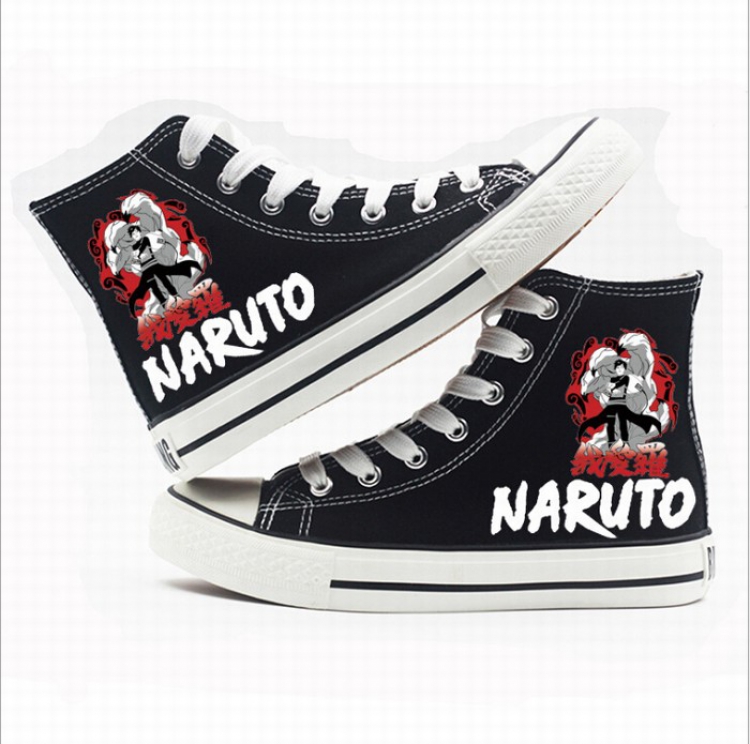 Naruto High-top canvas shoes printed shoes A total of 10 yards 35-44 Style R