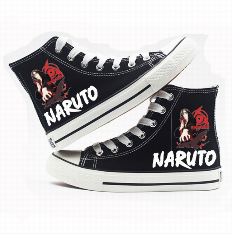 Naruto High-top canvas shoes printed shoes A total of 10 yards 35-44 Style T
